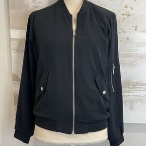 Jules & Leopold Black Bomber Jacket size Small (NWT)